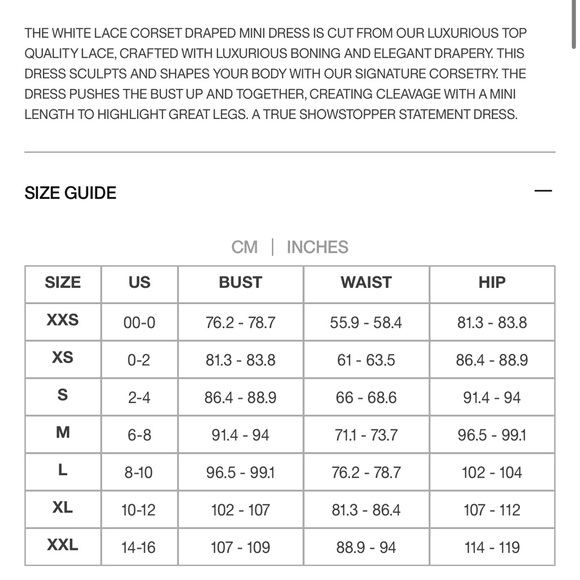 Heiress Beverly Hills 🤍 WHITE LACE CORSET DRAPED MINI DRESS - Picture 6 of 6